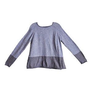 PRANA Women's M Sweater Pink Blue Brown Long Sleeve Side Zipper Cotton 38"